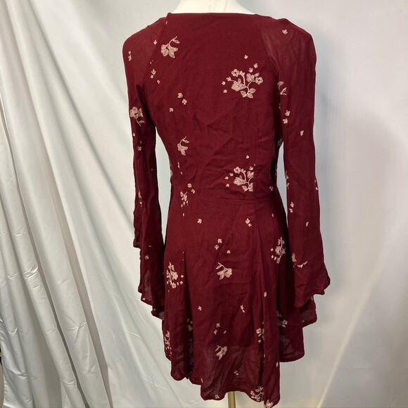 Free People Jasmine Floral Embroidered Mini dress 4 boho fairy As seen on TV - Picture 9 of 14